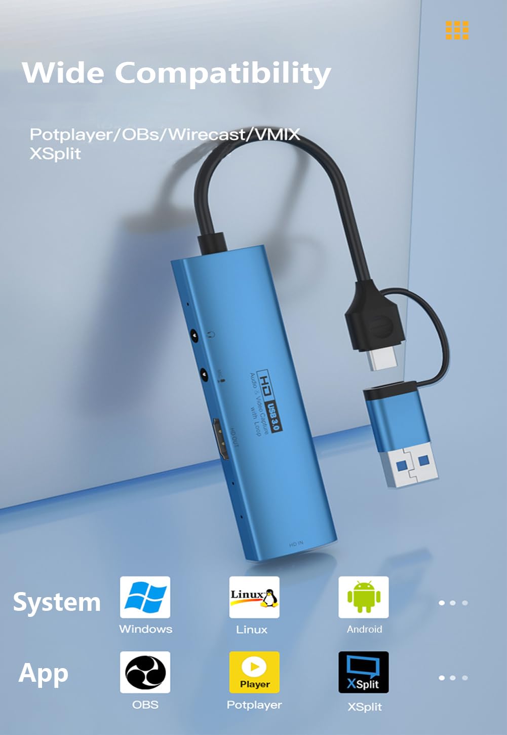 YCE HDMI + micrófono a USB/tipo C + tarjeta de captura de audio Vedio 4K HMDI a USB 3.0 A/tipo C, adaptador de captura de videojuegos para edición de vídeo/juegos/transmisión/enseñanza en línea