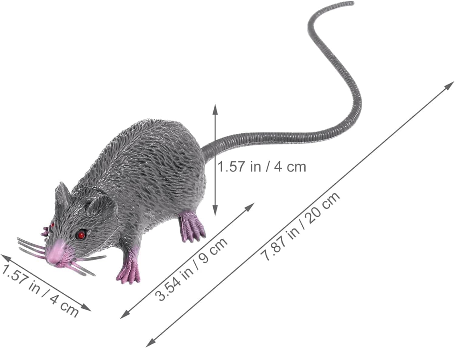 Realistic Halloween Rat Prop - Creepy Animatronic Fake Mouse for Haunted Houses & Prank Kits, Outdoor Decor for Horror Parties