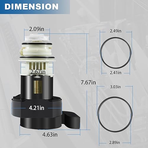 Miniatura 7 de 154844101 Motor Kit154844101 Motor de bomba de circulación para lavavajillas con juntas tóricas para lavavajillas Frigidaire, reemplazar 154483001