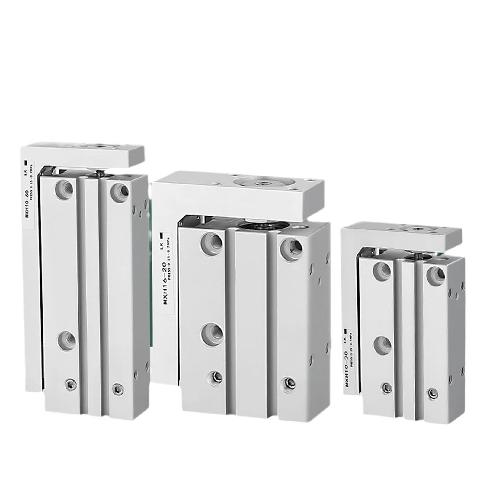 Cylindre pneumatique MXH10 avec rail de guidage linéaire latéral rigide