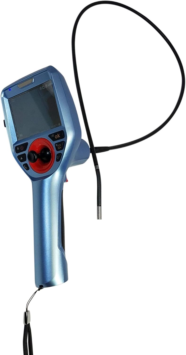 Vividia ME-610 Industrial Automotive Articulating Videoscope Borescope Inspection Camera with Detachable 6mm x 1m Joystick-Controlled 360 Degree Articulation Probe