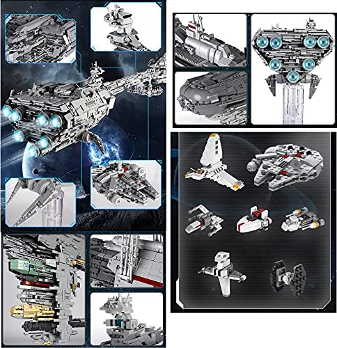 EWWEEQQ Technologie Weltraumfregatte Modell Mold King 21001 6388 Teile Escort Fregatte Raumschiff Großes MOC… – Bild 6