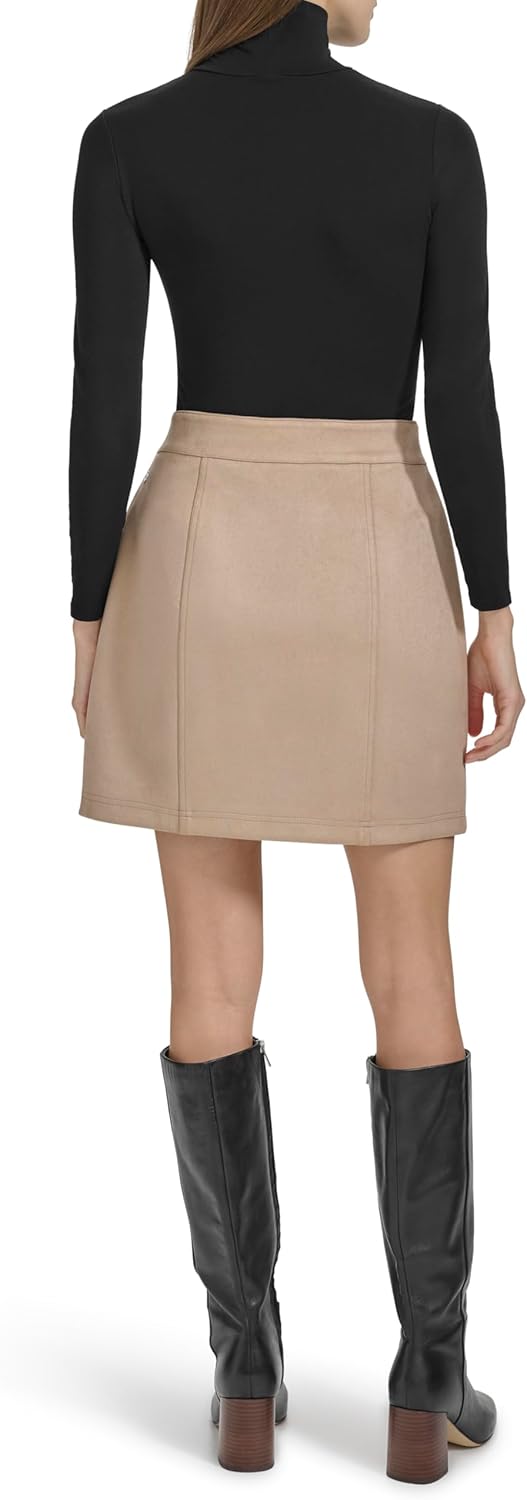 Andrew Marc Womens Faux Suede Skirt - Image 4