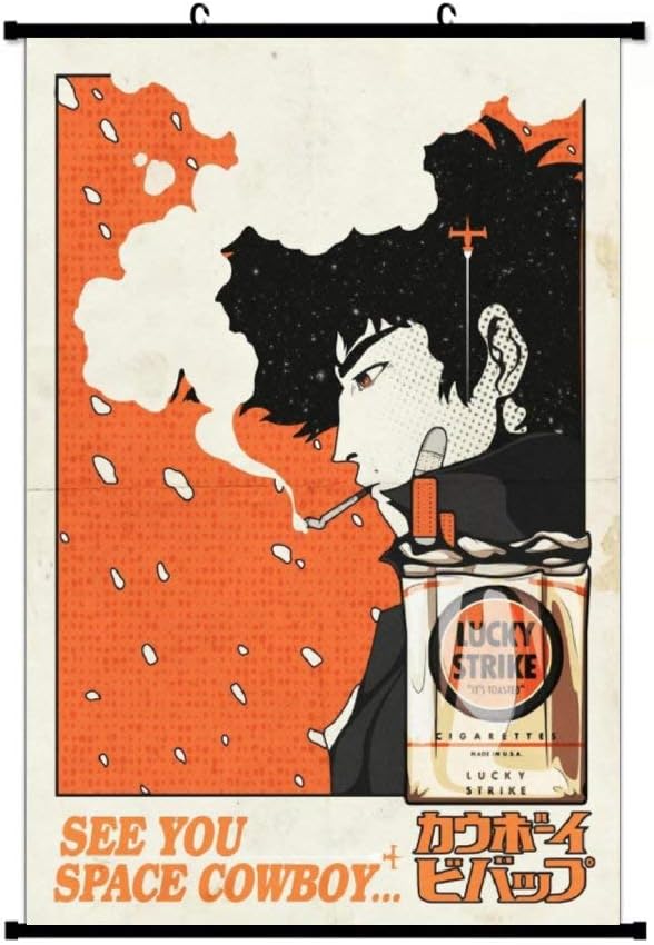 Fubuki A Wide Variety of Anime Cowboy Bebop See You Space Spike Spiegel Wall Scroll Hanging Decor (16x24 in, 24x36 in)