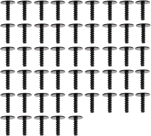 BESULEN Tornillo de cabeza de armadura de 12 pulgada, 50 piezas de retención de tornillo autorroscante para revestimiento de guardabarros de