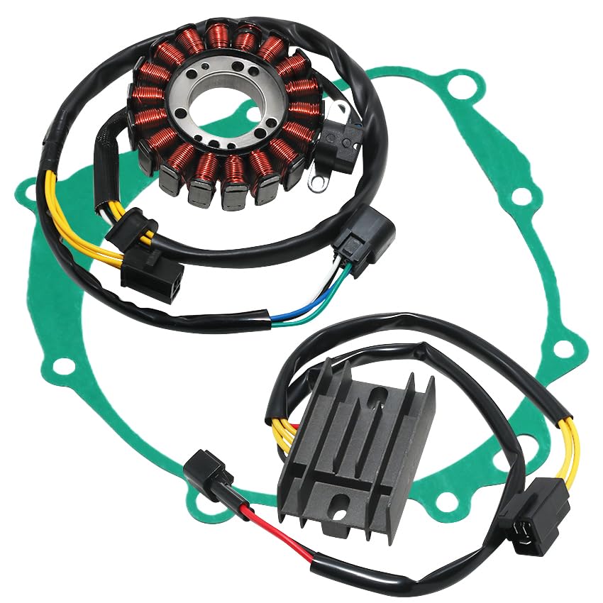 Stator Coil Rectifier Stator Gasket for Suzuki DRZ400 DR-Z400 2000-2004 for Suzuki DRZ400 DR-Z400E 2000-2007/2009 for Suzuki DRZ400 DR-Z400S 2000-2019 for Suzuki DRZ400 DR-Z400SM 2005-2019