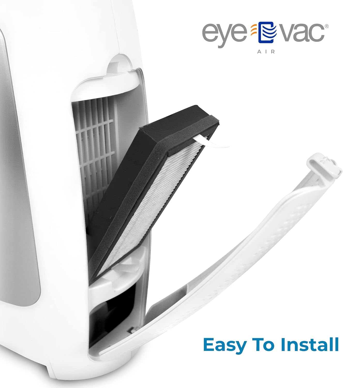 EYE-VAC Air Replacement Filters, 2-Pack, True HEPA H13 and Activated Carbon, Dual Filtration for Air Purifier