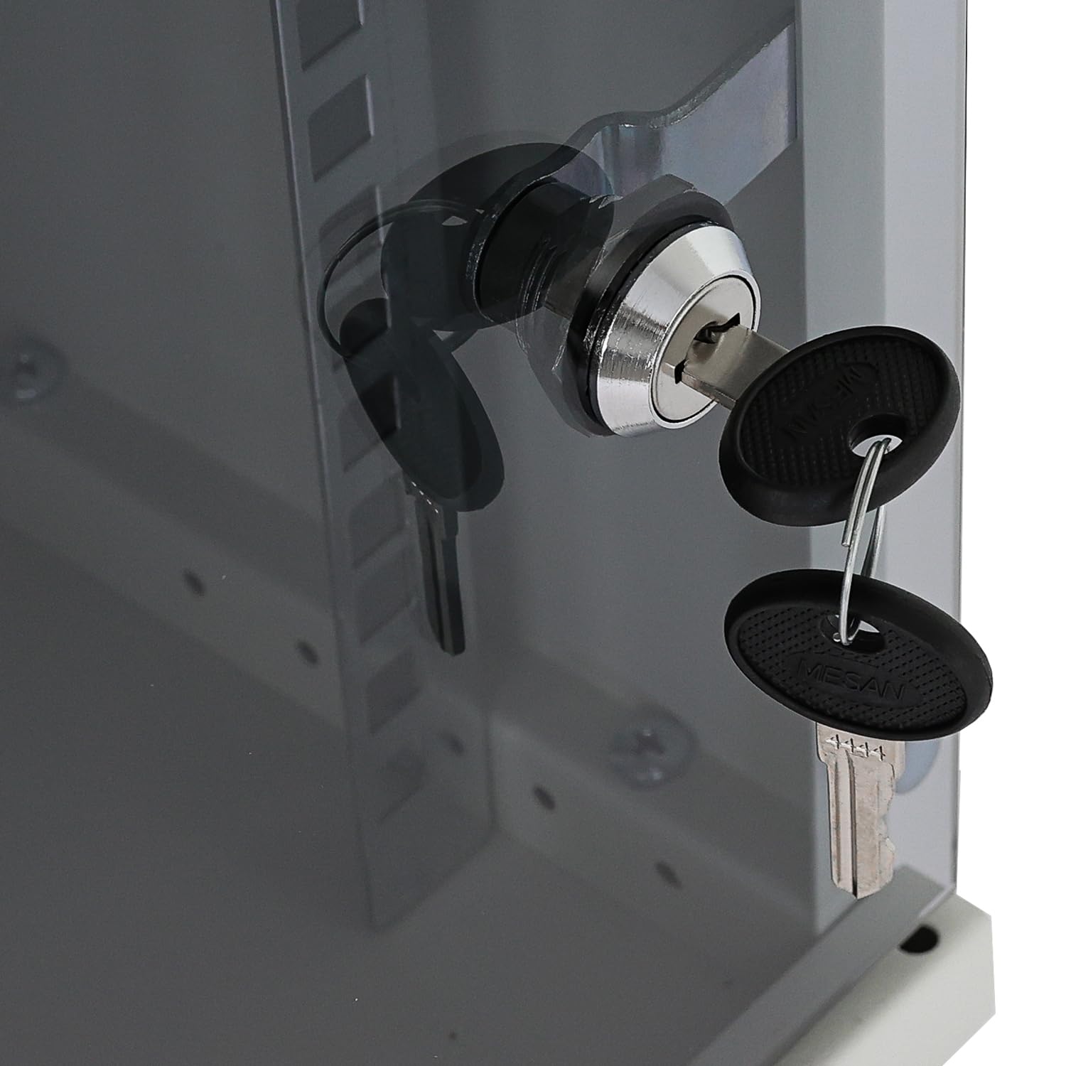 HMF 63406-07 Armadio di rete, armadio server 10 pollici | 6 U | profondità 300 mm | completamente assemblato | porta in vetro | grigio chiaro