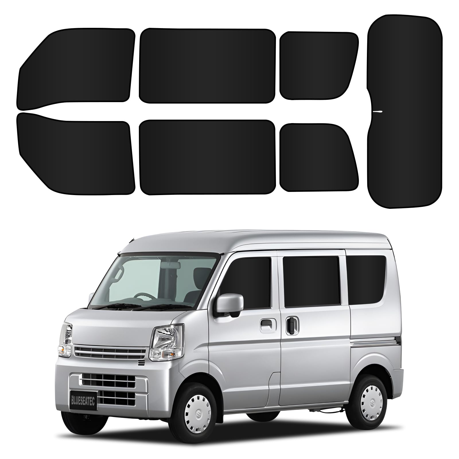 スズキ エブリイ DA17V,DA17W 対応 車内カーテン フルセット エブリイワゴン (ZUT)間仕切りカーテン(ハイルーフ車用)「スズキ