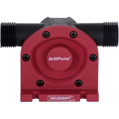 Milescraft 1314 Drill Pump 750 - Self Priming Water Pump Attachment for Drills - Water Transfer Pump - Uses Common Garden Hose - 750 Gallons per Hour