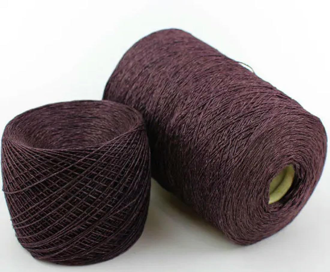 250 g naturalna organiczna czysta przędza lniana do robienia na drutach DIY ręcznie robiona dzianina szydełkowa nić do szycia