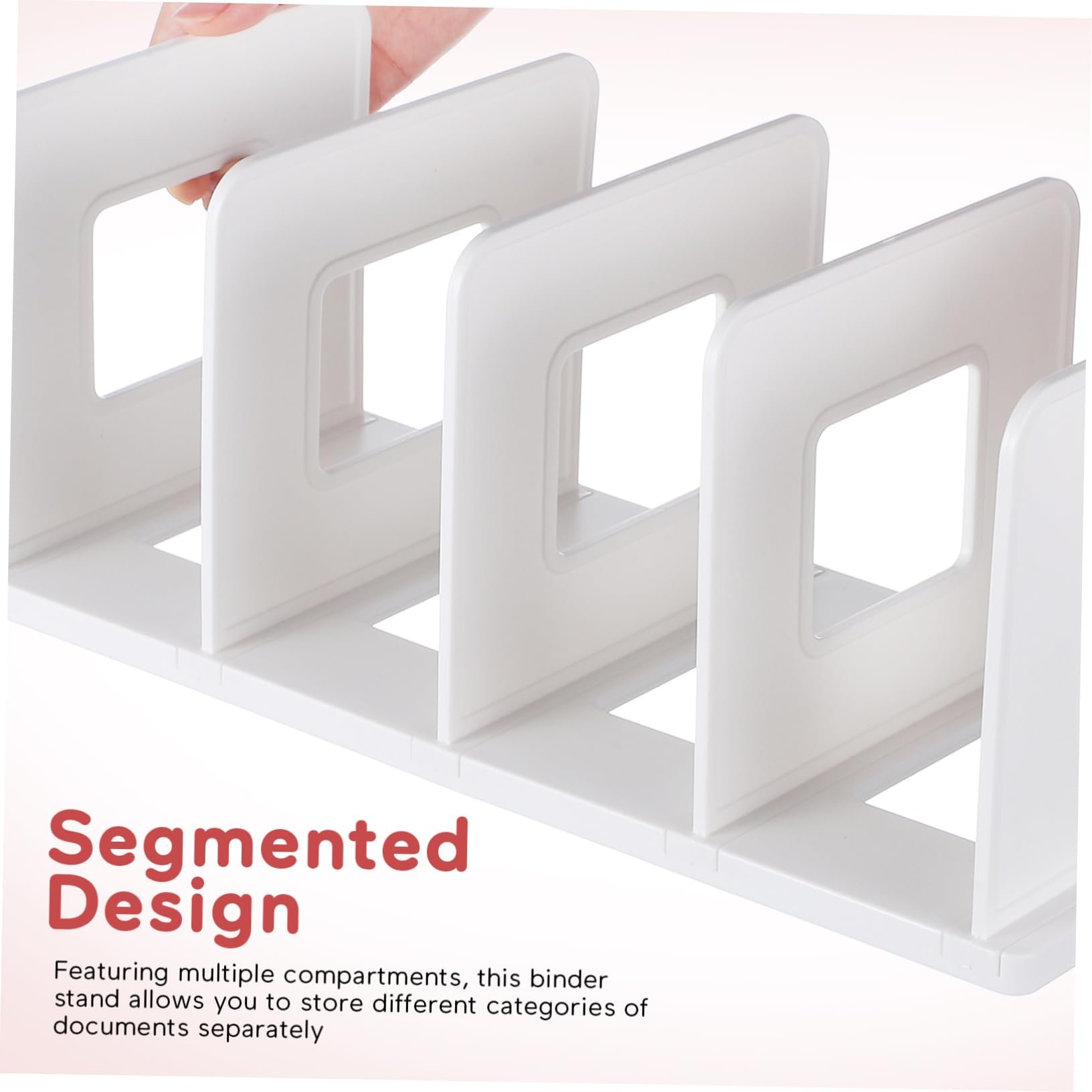 Organizador de Escritorio Vertical para Archivos Soporte Segmentado con Capacidad para Carpetas Revistas y Resistente y Estable Diseño Práctico para Oficina