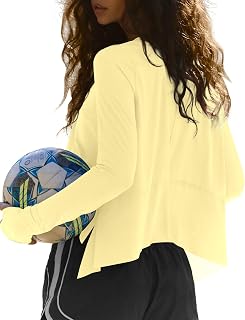 Darong Cotton Long Sleeve Workout Shirts for Women