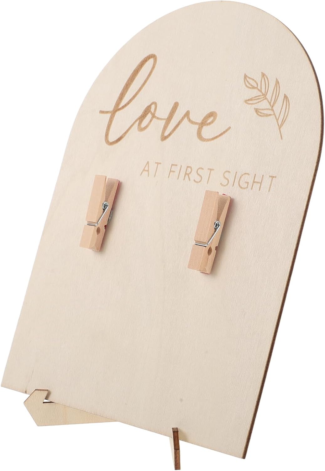 Wooden Sonogram Photo Frame Picture Frame Newborn Announcement Display with Stand and Clip Nursery Décor Keepsake for Boys