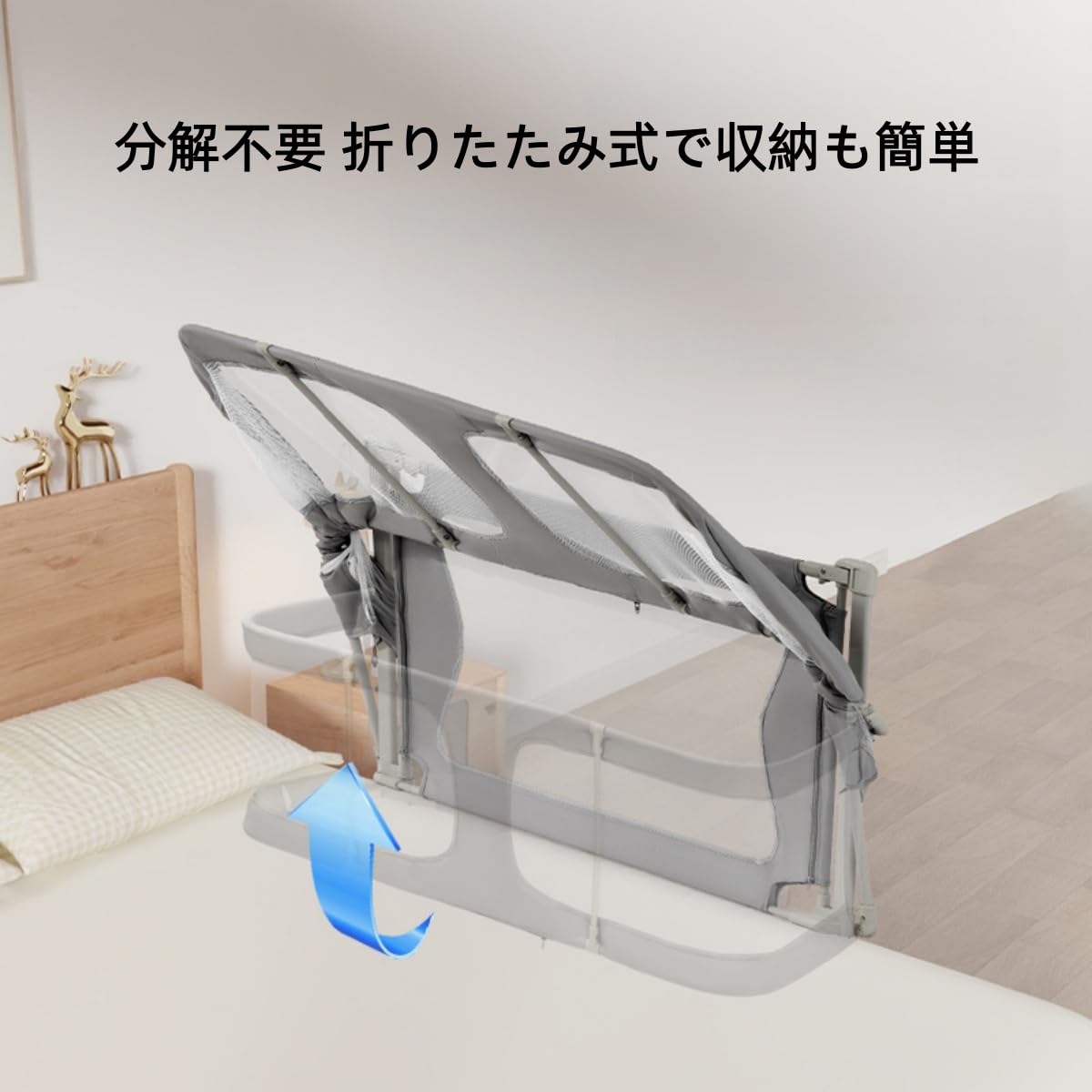 Amazon.co.jp: NIGOE ベビーベッド 添い寝ベッド 通気性に メッシュ窓