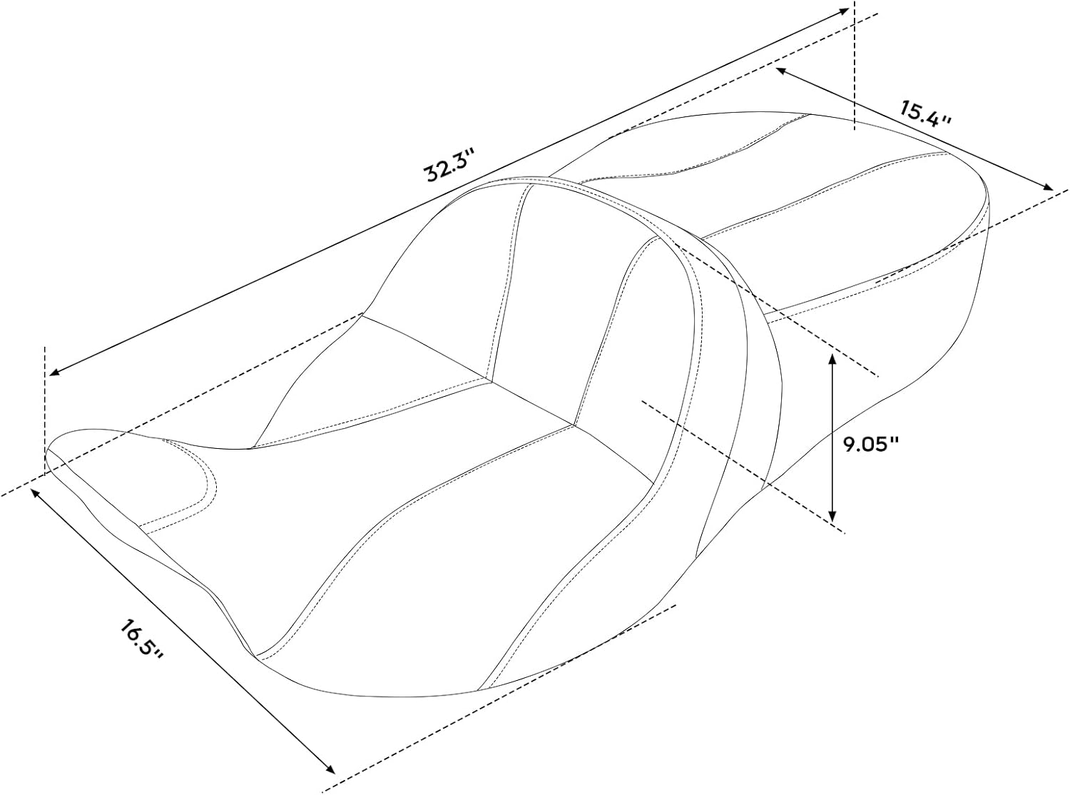 C.C. RIDER Motorcycle Gel Seat Hammock Seat fit for Harley Touring Road King FLHR Street Glide FLHX Road Glide FLTRX Electra Glide FLHTC 2009-2023 CVO Models 2009-2022