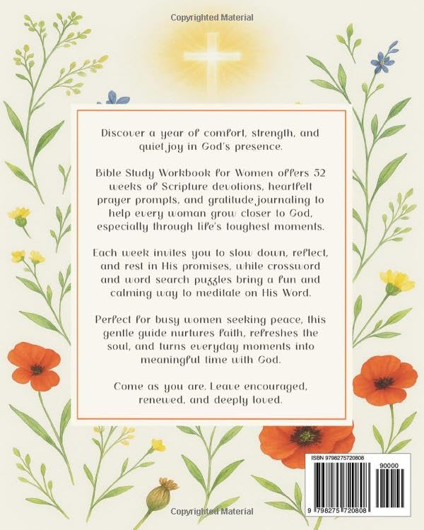 Bible Study Workbook for Women: 52 Weeks of Devotional Scripture and Reflection, Prayer and Gratitude Journaling, Crossword and Word Search Activities for Spiritual Growth - Image 2