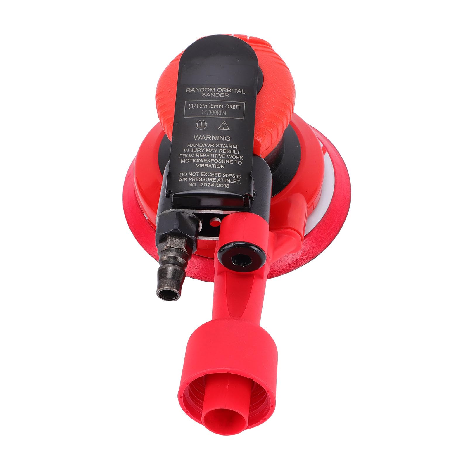 Oumefar Lijadora Orbital Aleatoria de 5 Pulgadas Lijadora de Aire Orbital Aleatoria Neumática Acero de Aleación Órbita de 5 Mm 14000 RPM Base de Cierre de Bucle