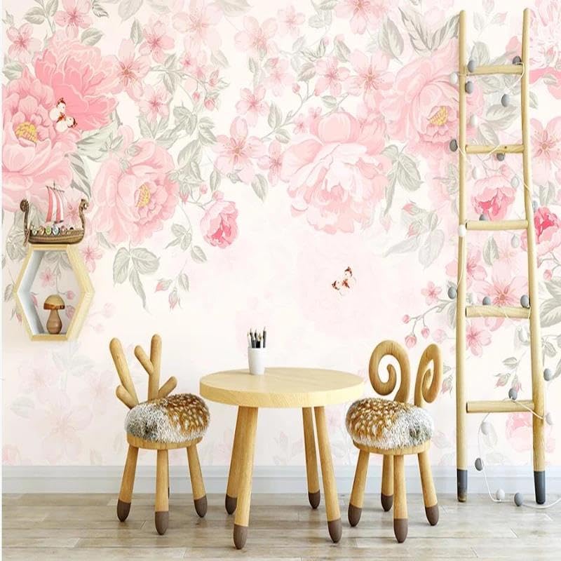 Papier peint fleurs fraîches ILIYA pour créer un salon esprit nature
