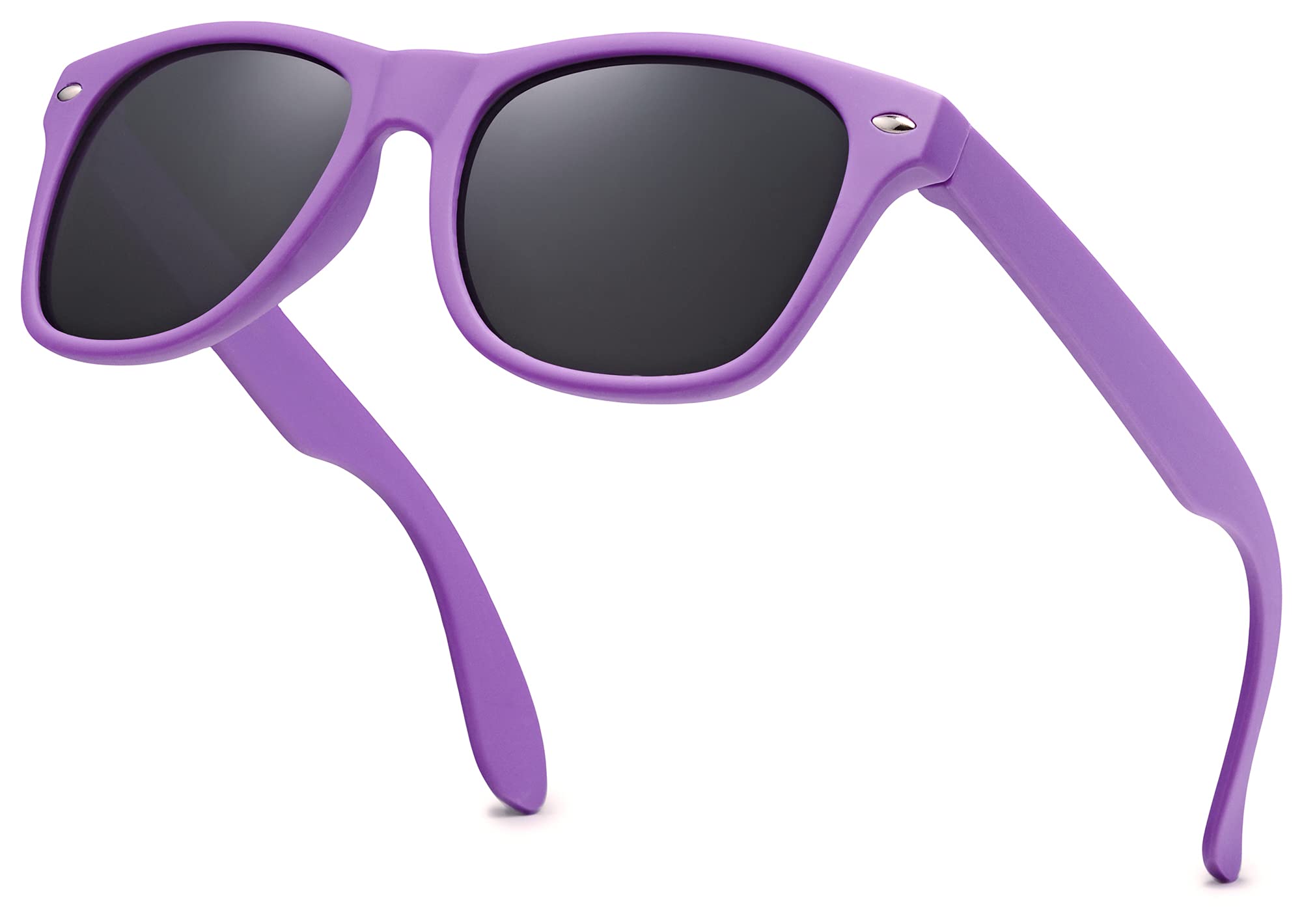 LEICO FASHION Kids Polarized Retro Sunglasses for Boys Girls Age 3-12 Shatterproof UV Protection Toddler Children Sun Glasses