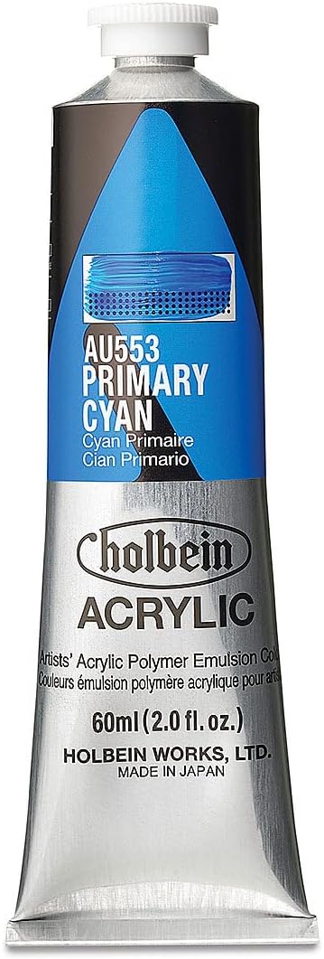 Holbein - Artist Heavy Body Acrylic - 60ml Tube - Primary Cyan