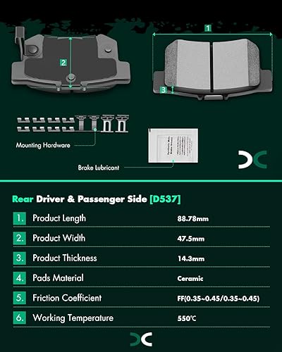 Vista 305 de SCITOO - Juego de pastillas de freno de cerámica