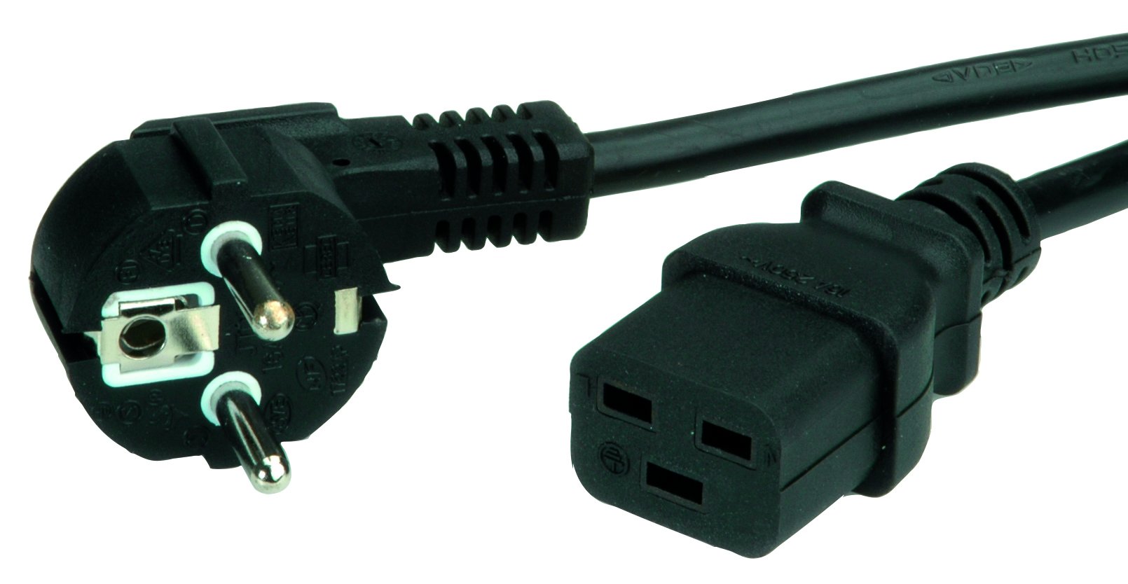 HiFi Kabel 2m ROLINE Netzkabel 2m - C20 Auf C19 Verlängerung Für Server & HiFi HIFi Stromkabel