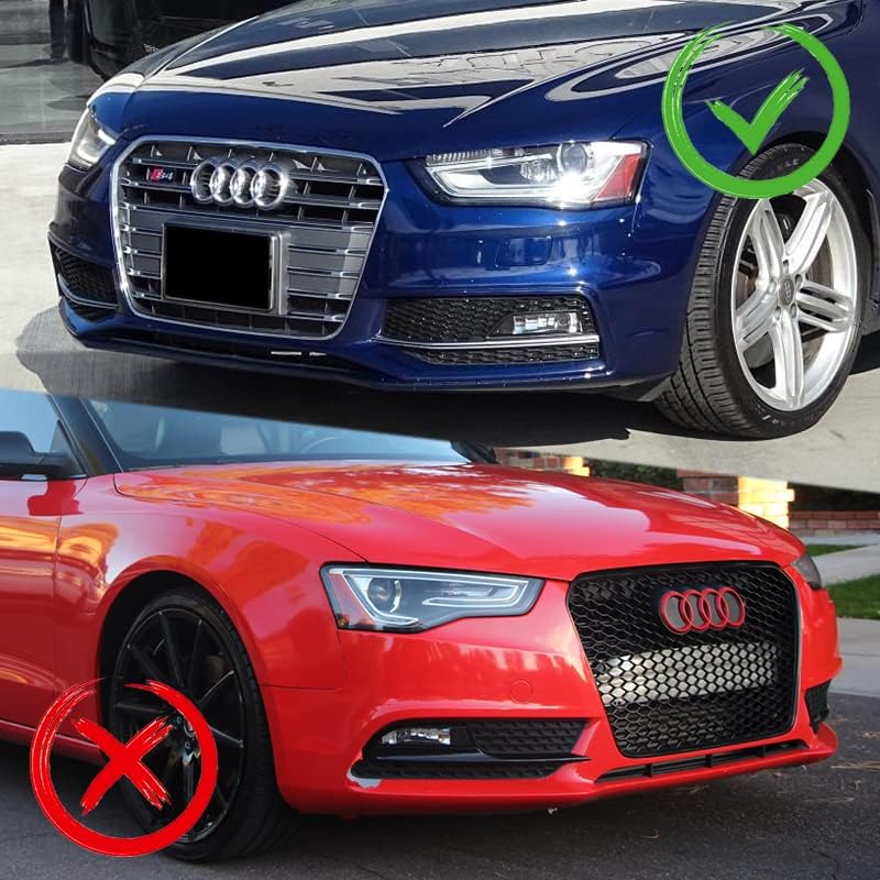 3PCS Front Bumper Lip Kit fit for Compatible with 2013-2016 Audi A5/S5, STP-Style Splitter Trim Protection Spoiler, Air-Dam-Chin-Diffuser (Painted Black)