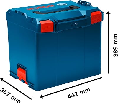 Bosch Professional L-BOXX 374 Carrying Case System (Load-Bearing Capacity up to 100 kg, Lifting Capacity up to 25 kg and a tensile Strength of 50 kg, Material: ABS Plastic, PA6 Plastic) [Energy Class B]