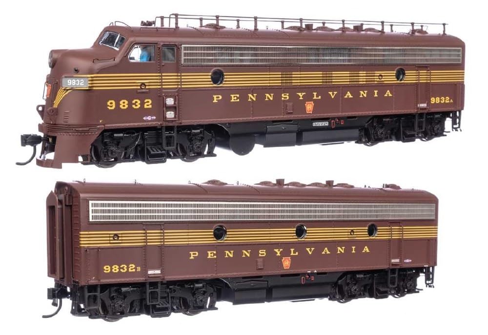 Walthers Mainline 920-42536 HO Scale EMD FP7 & F7B - LokSound 5 Sound & DCC - Pennsylvania Railroad EFP-15#9832A, EH-15#9832B (Tuscan 5-Stripe)