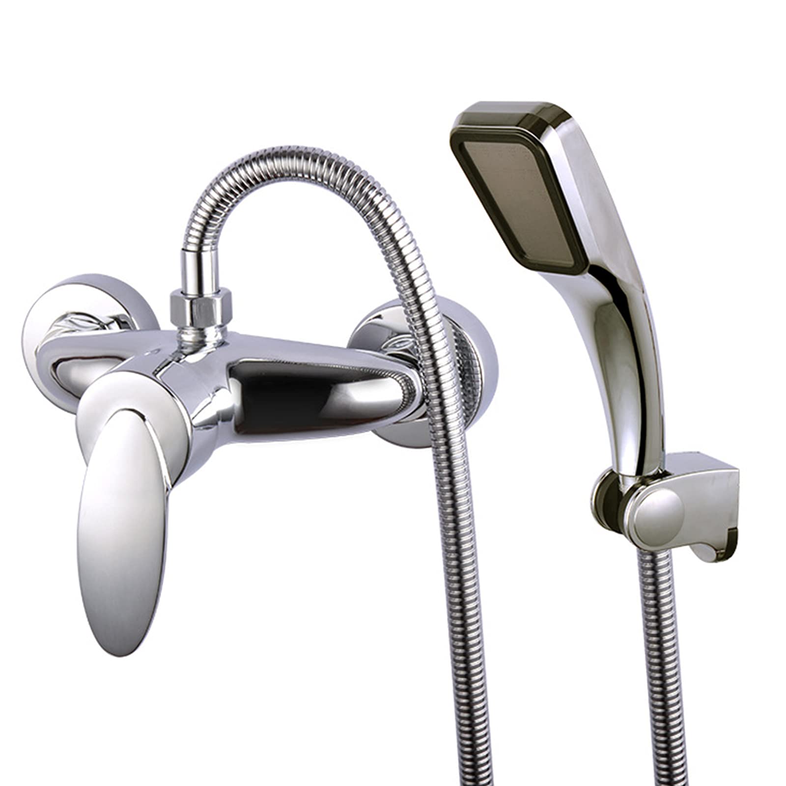 Robinet de baignoire tout en cuivre avec ensemble de robinet de douche mural - 7