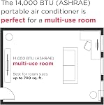 Frigidaire Gallery 14,000 BTU Inverter Portable Room Air Conditioner with Dehumidifier Mode
