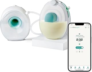 Willow Sync Wearable Double Electric Breast Pump - Pump Double or Single into 5oz containers with splashguards
