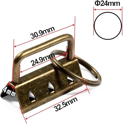 Vista 123 de SPEEDWOX Accesorios para llavero con anillo dividido, juego de correas para manualidades