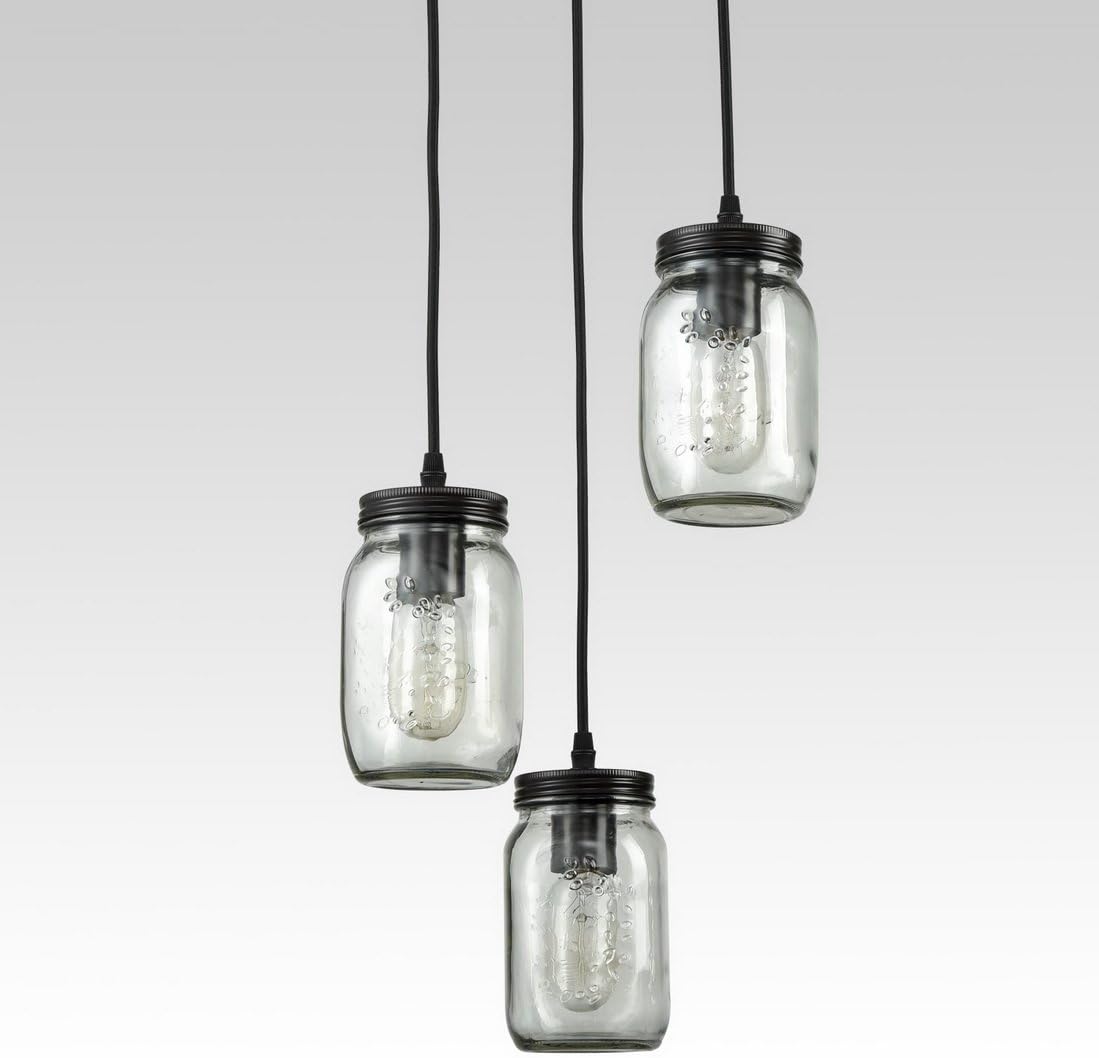 40% оƒƒ Dіѕсоunt EUL Mason Jar Light Fixture Kitchen Island Lighting 3-Light Glass Jar Chandelier Fixture Oil Rubbed Bronze Suреr Chеар 🛒 EUL Mason Jar Light Fixture Kitchen Island Lighting 3-Light Glass Jar Chandelier Fixture Oil Rubbed Bronze