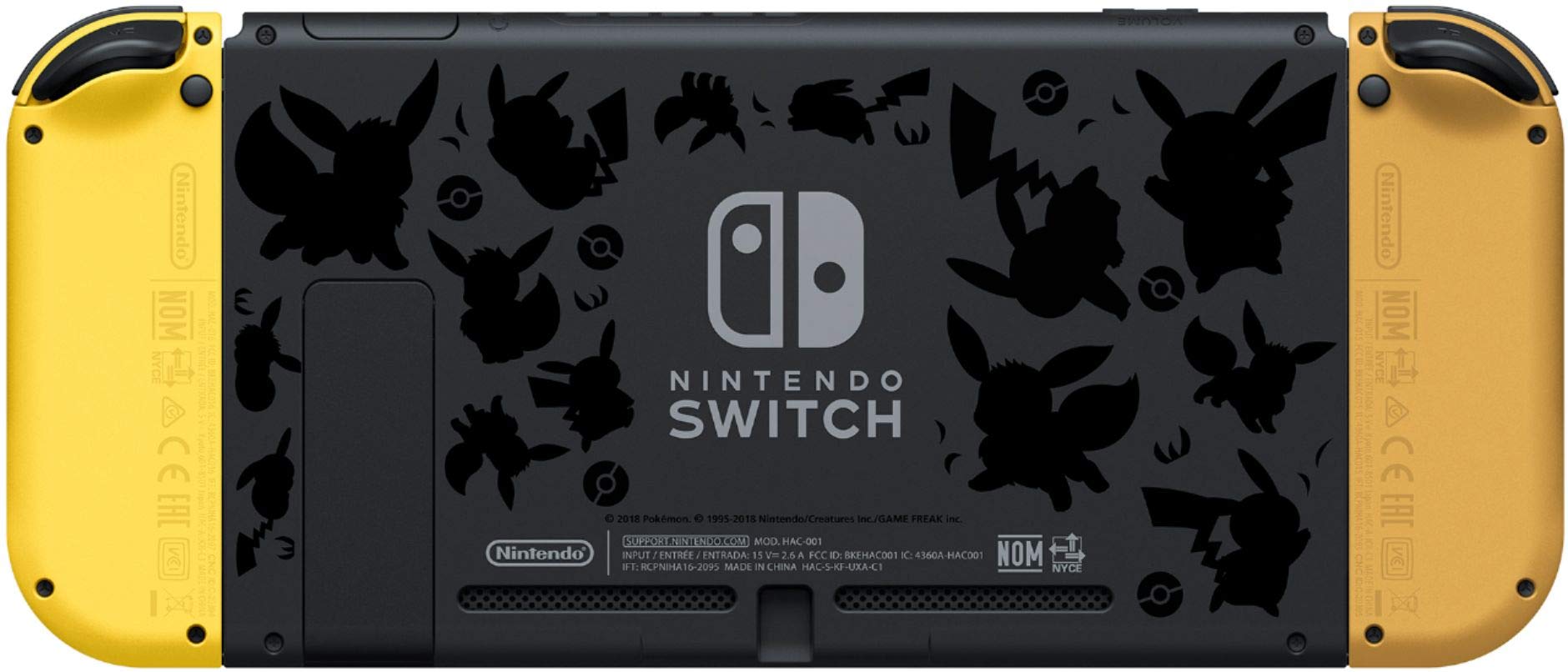 Nintendo Switch Pikachu & Eevee Edition com Joy-Con, base cinza