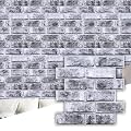 Commomy 3D Faux Brick Wall Panels Peel and Stick - 10 pcs 11.8”x 11.8”Small Size PVC Printable Brick Wallpaper Wall Tiles Backsplash for Kitchen,Bedroom,Living Room,RV