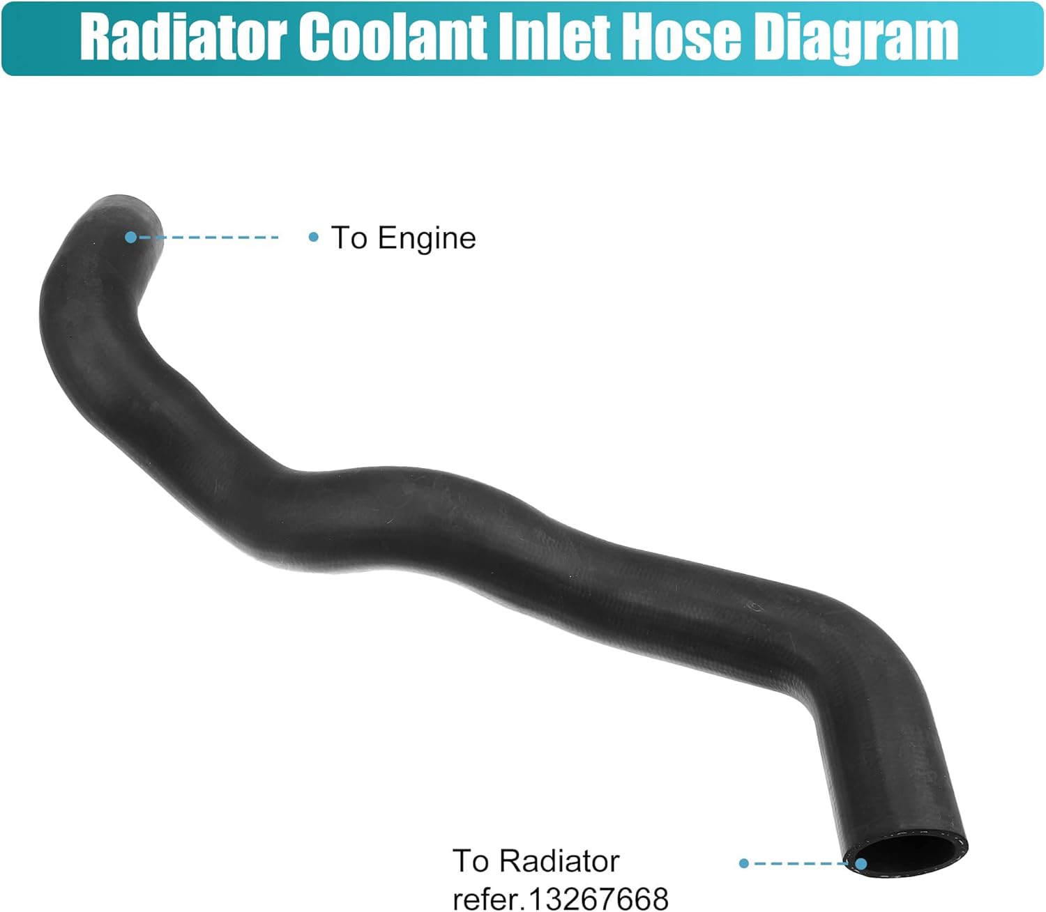 13291779 Radiator Hose Coolant Inlet Hose for Chevrolet Cruze 2011 2012 2013 2014 2015 2016 Eco LT LTZ L LS 1.4L L4 - Upper Radiator Hose Heater Hose