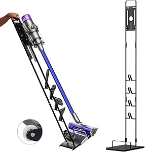 Vacuum Stand Compatible for Dyson V15 V11 V10 V8 V7 V6 with Wheels, Stable Metal Storage Bracket Stand Holder Compatible for Dyson Handheld DC30 DC31 DC34 DC35 DC58 DC59 Cordless Vacuum Cleaners &amp; Accessories &amp; Attachments