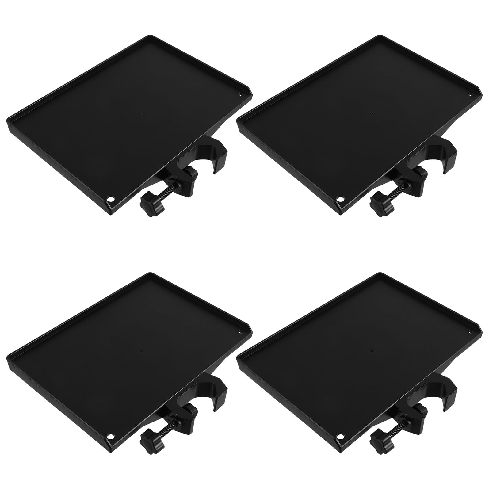 Bandeja para soporte de micrófono con estante para tarjeta de sonido y accesorios de podcast 8