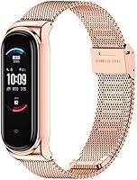 Vista 1 de MIJOBS Correa de repuesto de metal para Amazfit Band 5, compatible con Amazfit 5 Fitness Tracker (Milán, oro rosa)