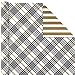 Hallmark Reversible Christmas Wrapping Paper Bundle, Black and Gold (Pack of 4, 150 sq. ft. ttl.) (5JXW1737)