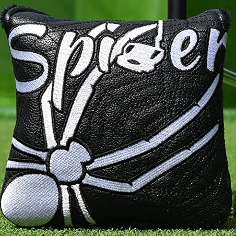 Big Teeth Golf Mallet Putter Cover Heel-Shaft Square Headcovers Club Protector Fits for Spider X EX Magnetic Cover