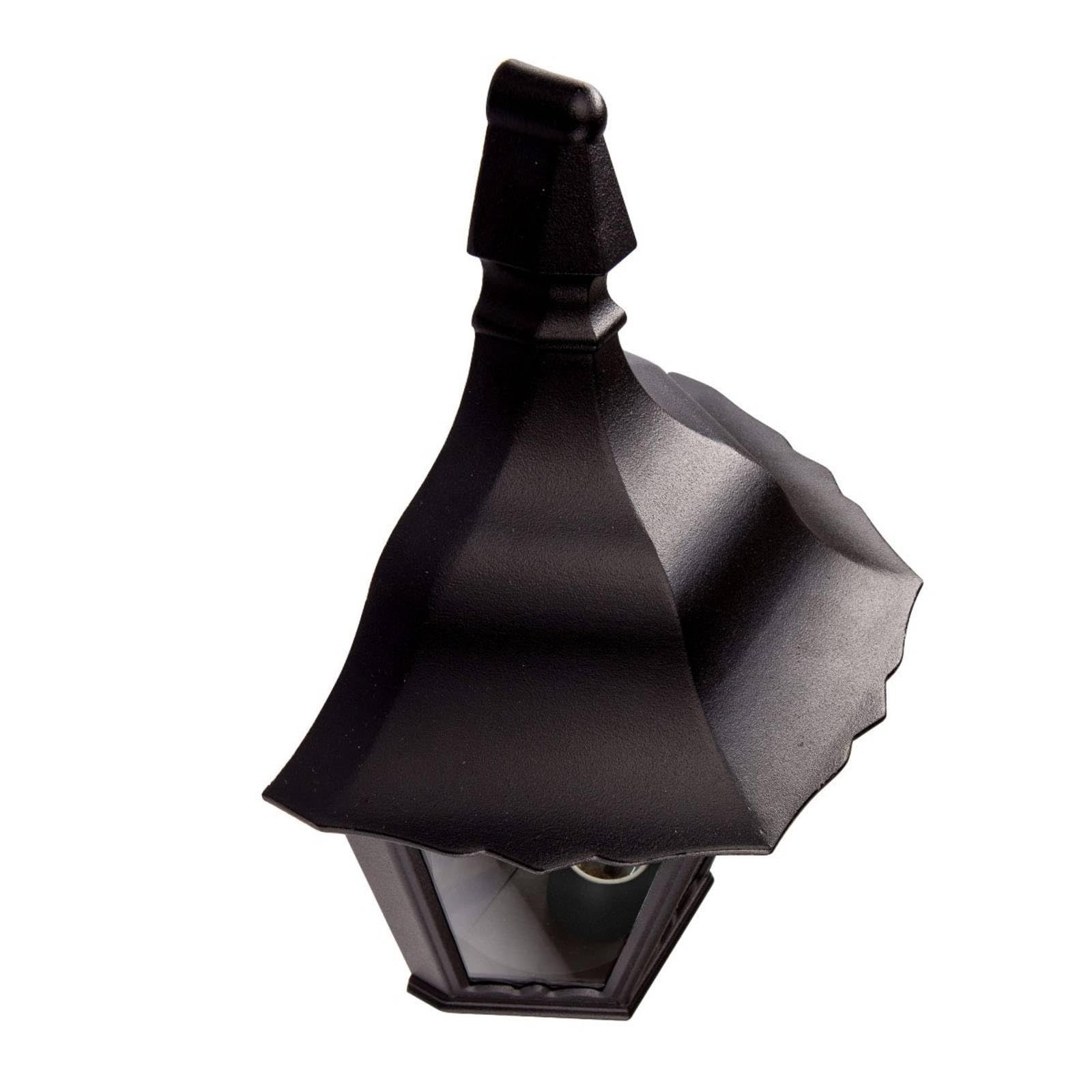 Lindby Wandleuchte außen Lieva (spritzwassergeschützt (Retro, Vintage Antik) in Schwarz aus Aluminium (1 flammig E27) - Außenwandleuchten Wandlampe Led Außenlampe Outdoor für