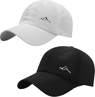 KRYMXAR Running Cap, Pack of 2 Running Caps, Men and Women, Sports Cap for Outdoor Activities such as Hiking, Cycling and Tennis, Breathable Cap for Women Summer