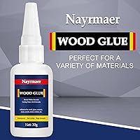 Vista 2 de WGN Super Glue para madera, secado rápido, pegamento CA para trabajar madera, muebles, balsa y manualidades (1.06 oz)
