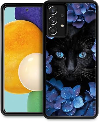 CARLOCA Compatible with Samsung Galaxy A32 5G Case,Black Mumbai Clivia Cat Identity Graphic Design Shockproof Anti-Scratch Hard Acrylic Case for Samsung Galaxy A32 5G