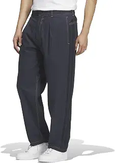 [adidas] ロングパンツDENIM ルーズシルエット テーパードパンツメンズ