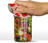 Vista 2 de Bonito diseño de fresas de fresa, redondo, de goma, antideslizante, abridor de tapa