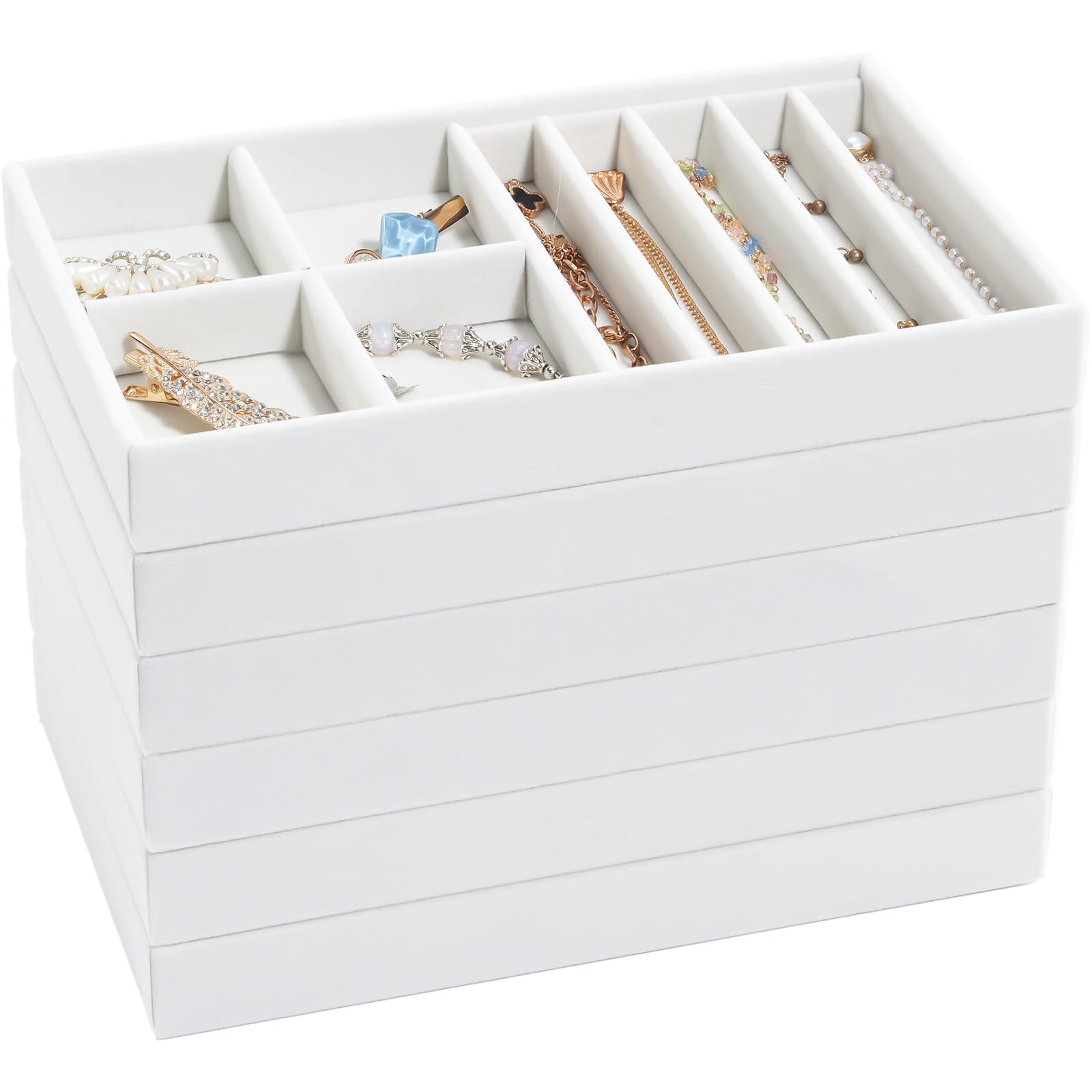 Amazon｜ProCase ジュエリートレイ 6個 ジュエリー収納 積み重ね可能